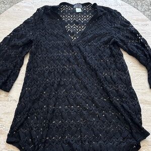 Jordan Taylor Black Zigzag Cover Up